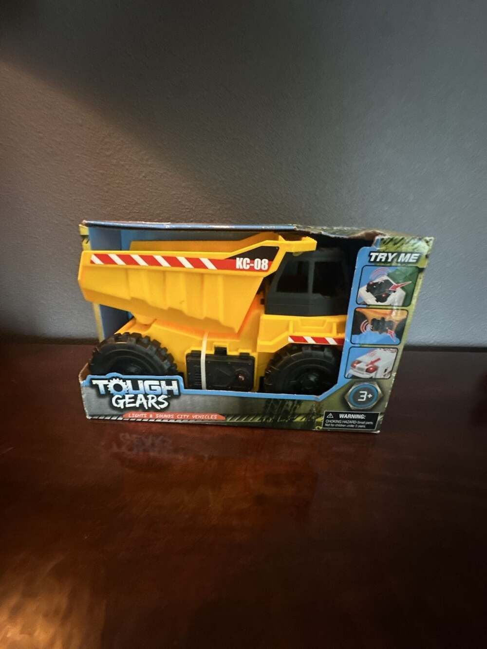 Tough Gears KC-08 Yellow Dump Truck Lights & Sounds City Vehicle